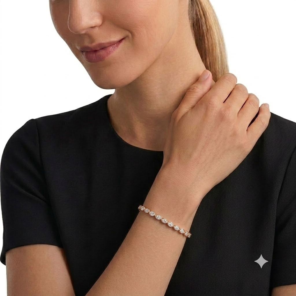Oval Cut Bubble Bracelet (0.2ct each)