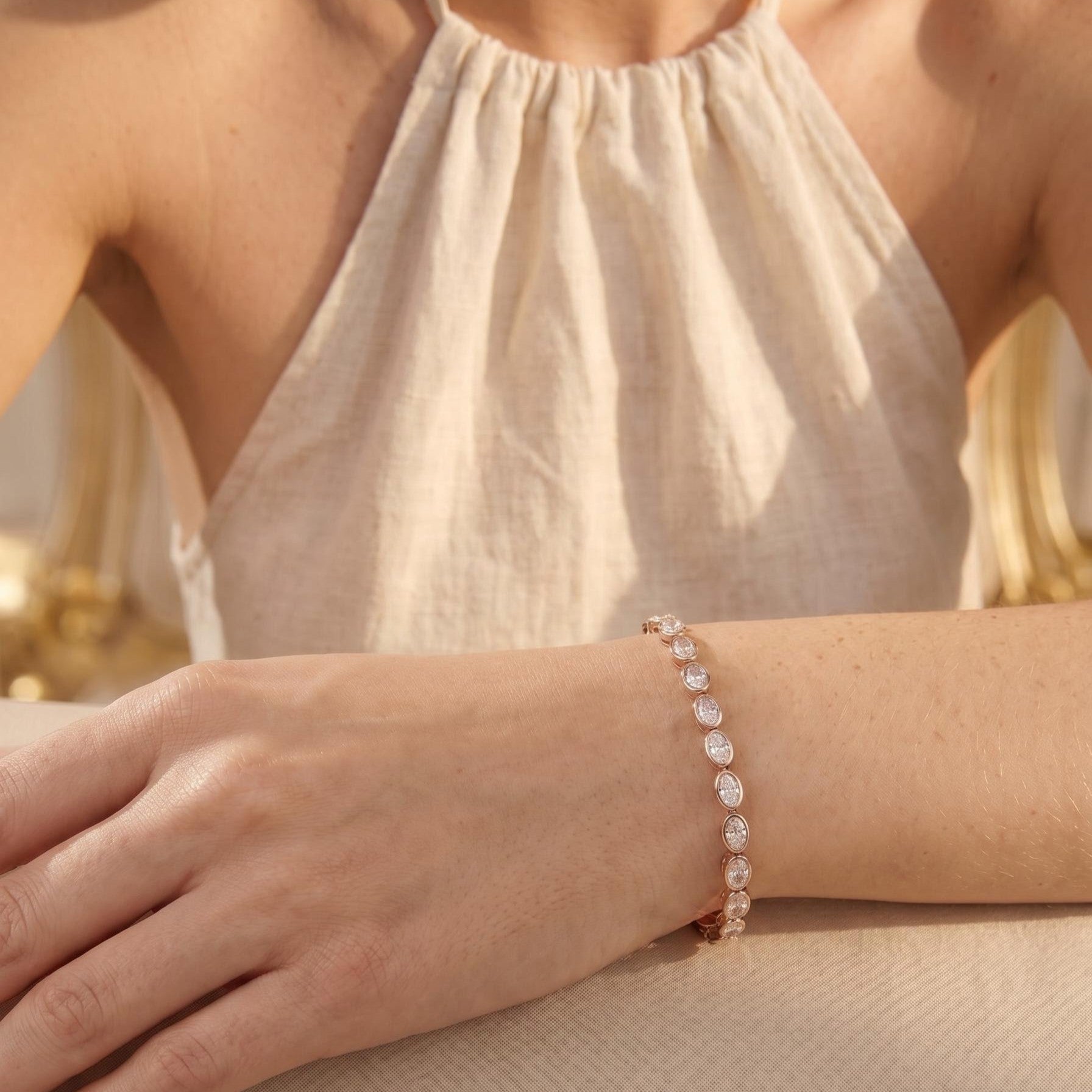 Oval Cut Bubble Bracelet (0.2ct each)