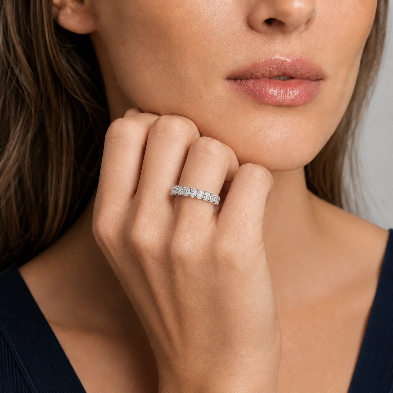 Oval Eternity Ring (0.2ct each)